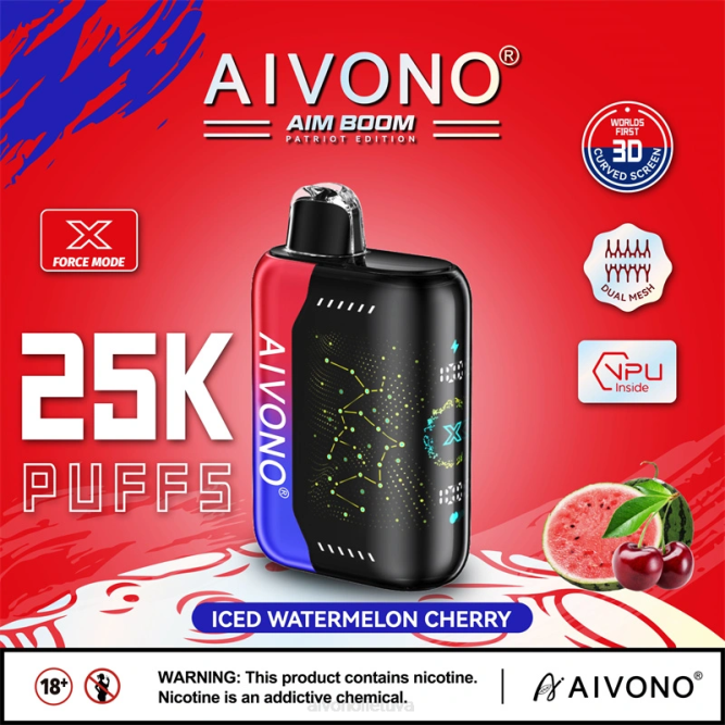 Aivono AIM BOOM 25 000 ledinė arbūzo vyšnia - L68X347 Aivono Vape Review