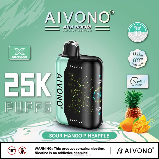 Aivono AIM BOOM 25 000 rūgštus mango ananasas - L68X351 Aivono Lietuva