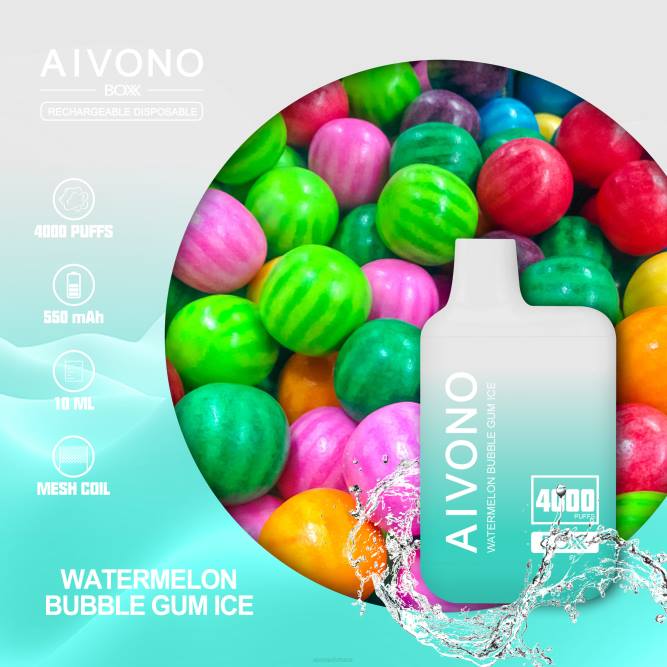 Aivono AIM BOXX 4000 arbūzų burbulinės gumos ledas - L68X227 Aivono Vape Review