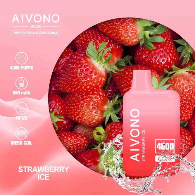 Aivono AIM BOXX 4000 braškių ledų - L68X226 Aivono Puffs