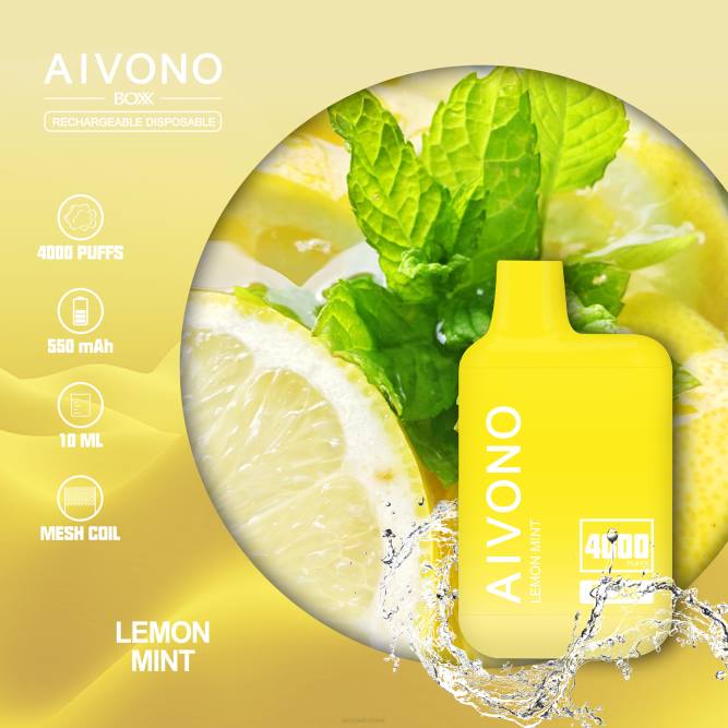 Aivono AIM BOXX 4000 citrinų mėtų - L68X230 Aivono Vape Review