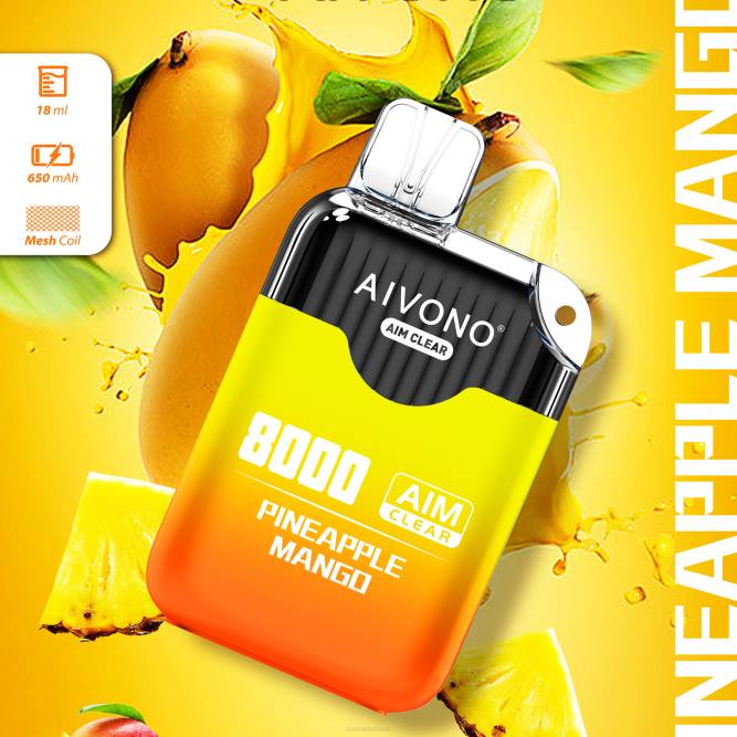 Aivono AIM CLEAR 8000 ananasų mango - L68X209 Aivono Vape Review