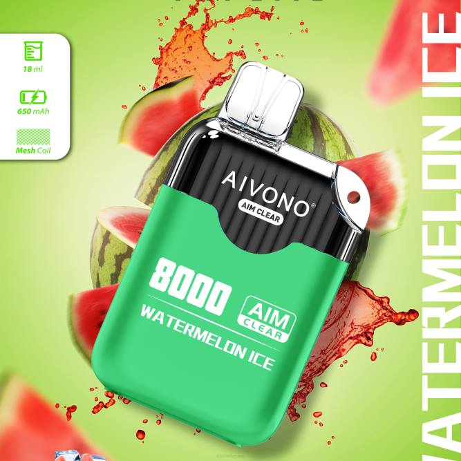 Aivono AIM CLEAR 8000 arbūzų ledas - L68X204 Aivono Lietuva