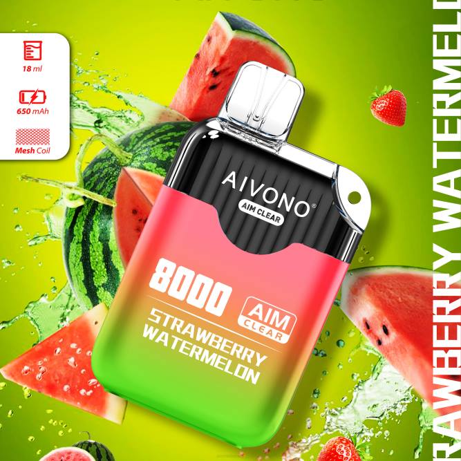 Aivono AIM CLEAR 8000 braškinis arbūzas - L68X208 Aivono Puffs