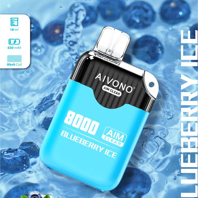 Aivono AIM CLEAR 8000 mėlynių ledų - L68X206 Aivono Vape Review