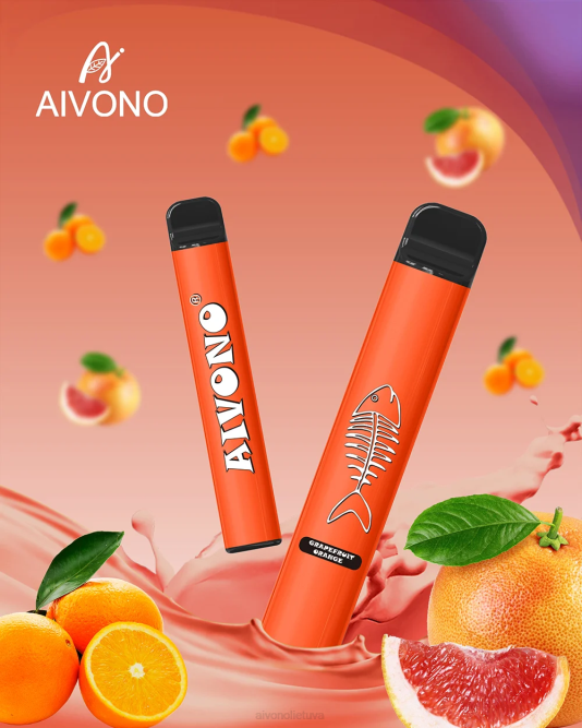 Aivono AIM FISHBONE 600 greipfrutų apelsinas - L68X280 Aivono Puffs