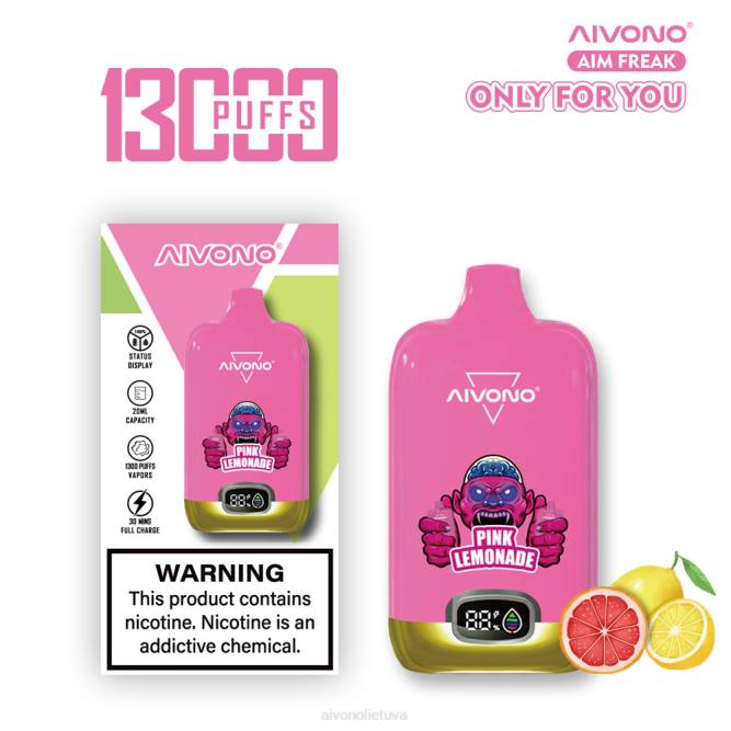 Aivono AIM FREAK 13 000 rožinis limonadas - L68X249 Aivono Lietuva