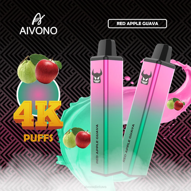 Aivono AIM FREAK 4000 raudonųjų obuolių gvajavos - L68X257 Aivono Vape Review