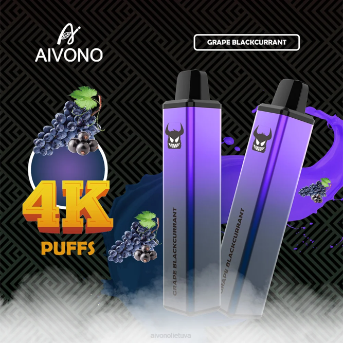 Aivono AIM FREAK 4000 vynuogių juodųjų serbentų - L68X259 Aivono Puffs
