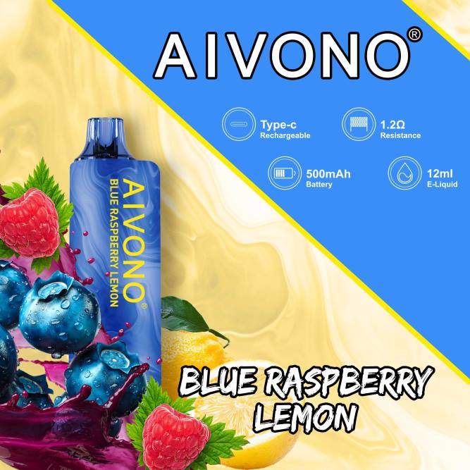 Aivono AIM GUN 7000 mėlynių aviečių citrina - L68X109 Aivono Puffs