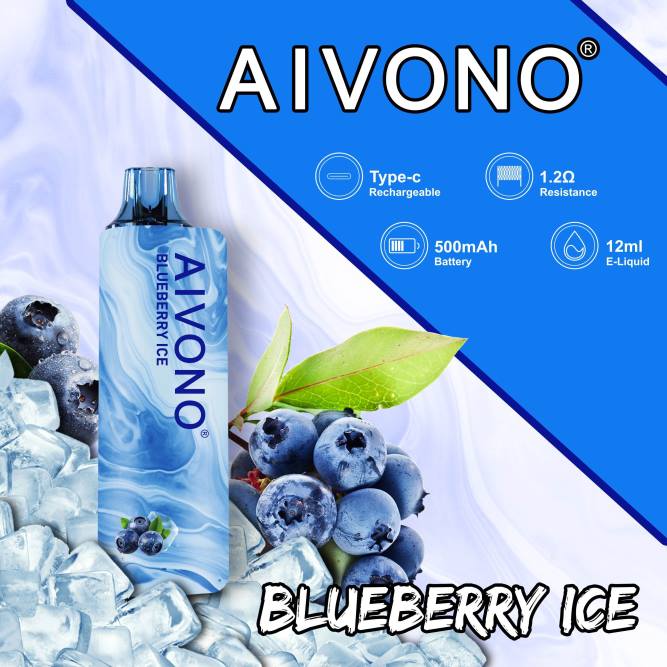 Aivono AIM GUN 7000 mėlynių ledų - L68X104 Aivono Vape Review