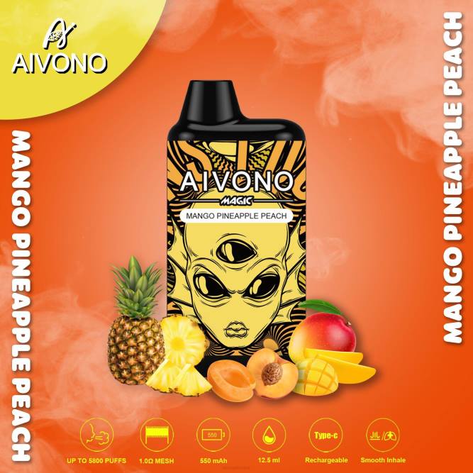 mango ananasų persikas
