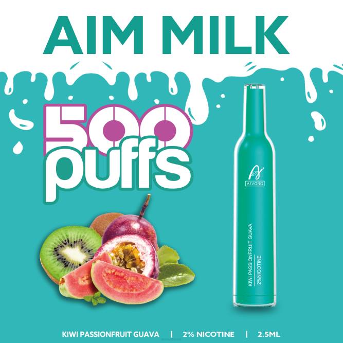 Aivono AIM MILK 500 kivi pasiflorų gvajava - L68X272 Aivono Vape Review