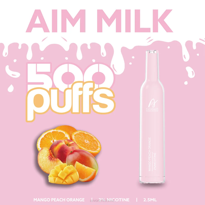 Aivono AIM MILK 500 mango persikų apelsinas - L68X269 Aivono Vape Review
