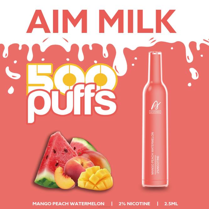 Aivono AIM MILK 500 mango persikų arbūzas - L68X268 Aivono Puffs