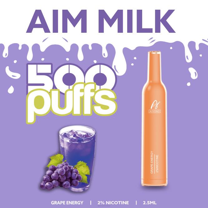 Aivono AIM MILK 500 vynuogių energija - L68X265 Aivono Puffs