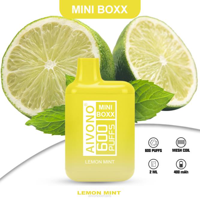 Aivono AIM MINI BOXX 600 citrinų mėtų - L68X233 Aivono Vape Review
