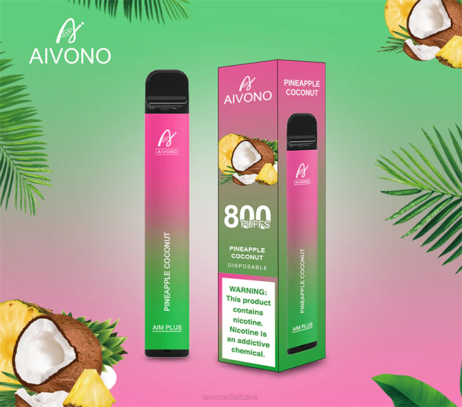 Aivono AIM PLUS 800 ananasų kokoso - L68X200 Aivono Vape Review