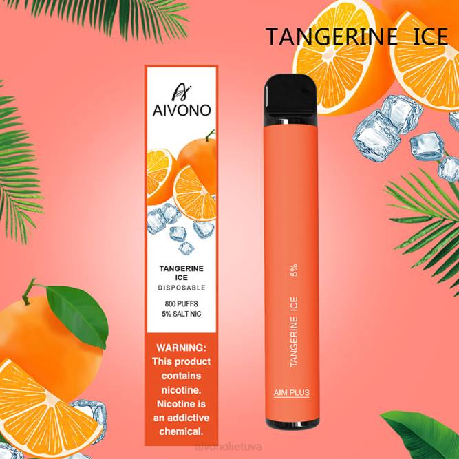 Aivono AIM PLUS 800 mandarinų ledas - L68X197 Aivono Vape Review