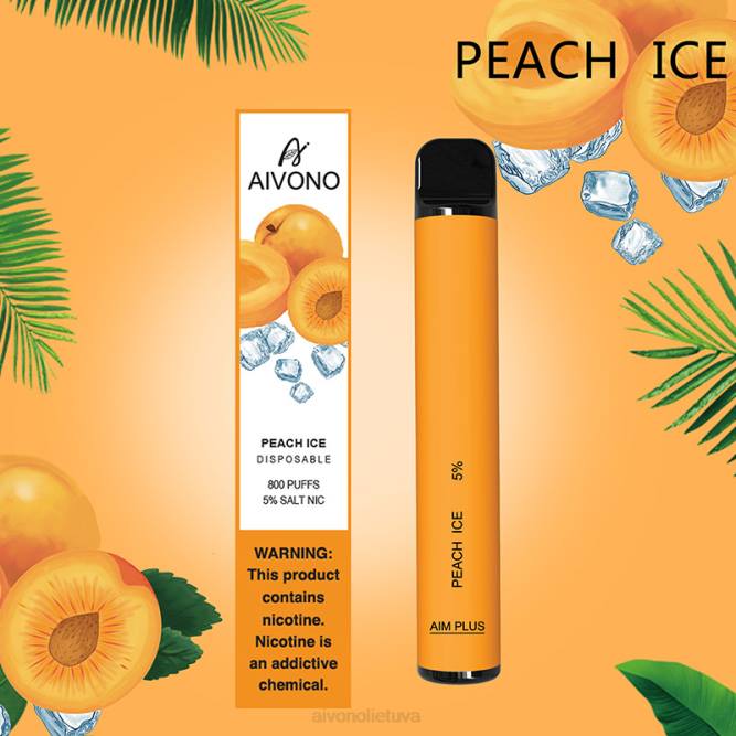 Aivono AIM PLUS 800 persikų ledas - L68X190 Aivono Puffs