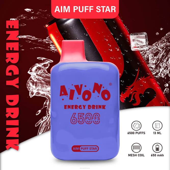 Aivono AIM PUFF STAR 6500 energetinis gėrimas - L68X293 Aivono Vape Review