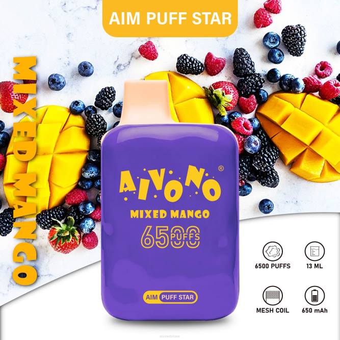 Aivono AIM PUFF STAR 6500 mišrus mangas - L68X296 Aivono Vape Review
