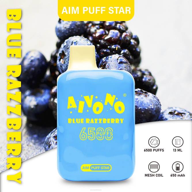 Aivono AIM PUFF STAR 6500 mėlyna razzberry - L68X292 Aivono Puffs