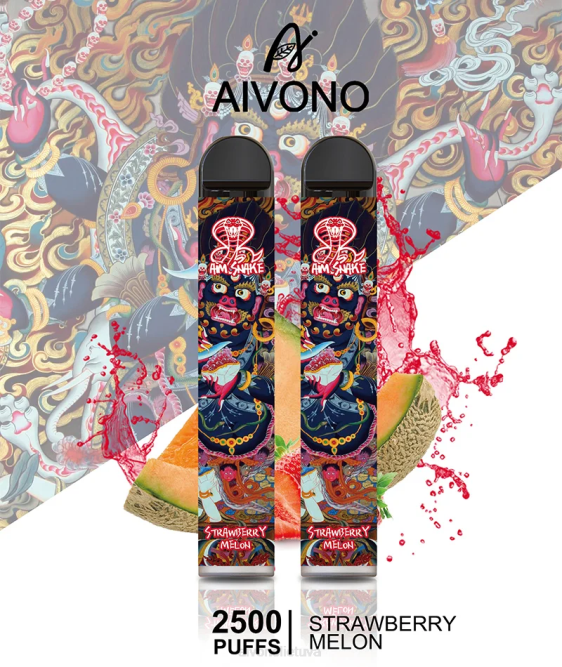 Aivono AIM SNAKE 2500 braškinis melionas - L68X320 Aivono Vape Review