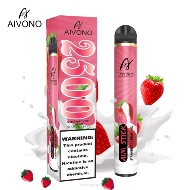 Aivono AIM STICK 2500 braškių kremas - L68X155 Aivono Vape Review