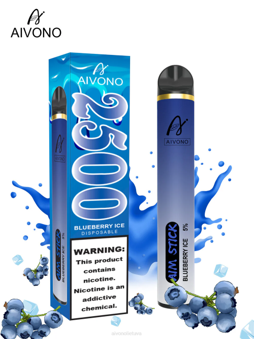 Aivono AIM STICK 2500 mėlynių ledų - L68X152 Aivono Vape Review