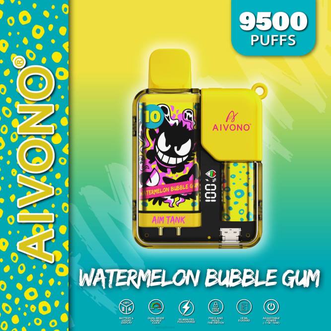 Aivono AIM TANK 9500 arbūzinė guma - L68X44 Aivono Vape Review