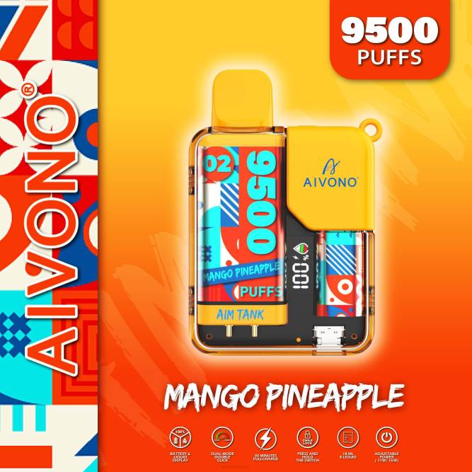 Aivono AIM TANK 9500 mango ananasas - L68X34 Aivono Puffs