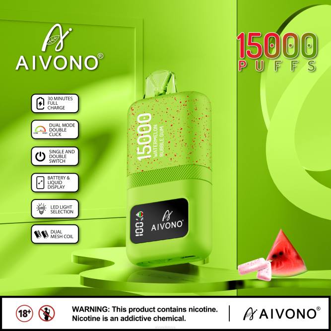 Aivono AIM magic 15 000 arbūzinė guma - L68X65 Aivono Vape Review