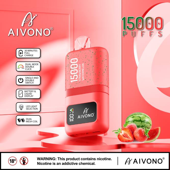 Aivono AIM magic 15 000 braškinis arbūzas - L68X58 Aivono Puffs