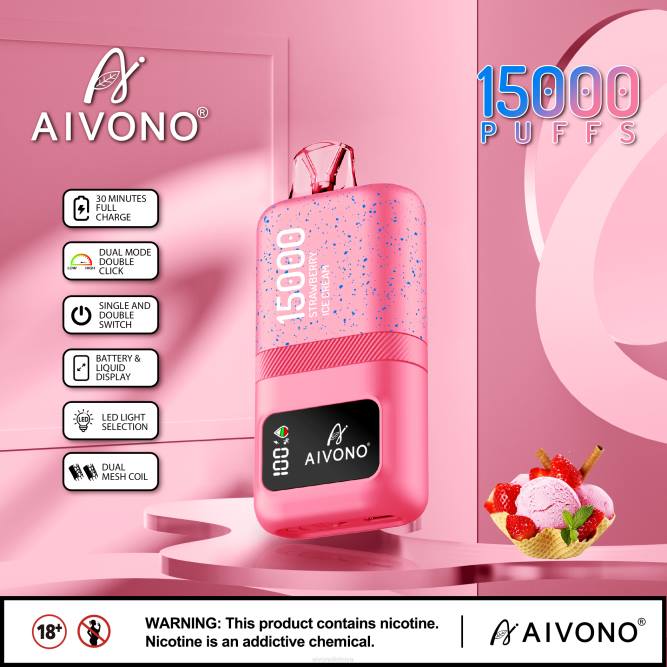 Aivono AIM magic 15 000 braškių ledų - L68X66 Aivono Lietuva