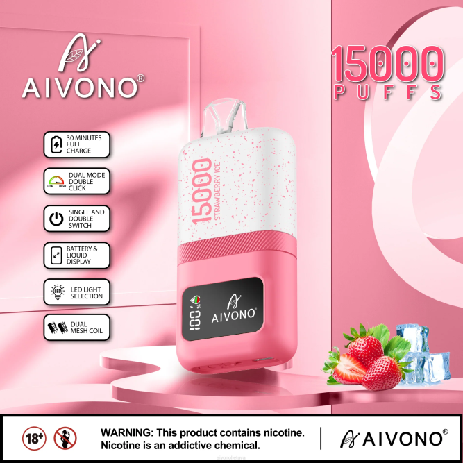 Aivono AIM magic 15 000 braškių ledų - L68X71 Aivono Vape Review