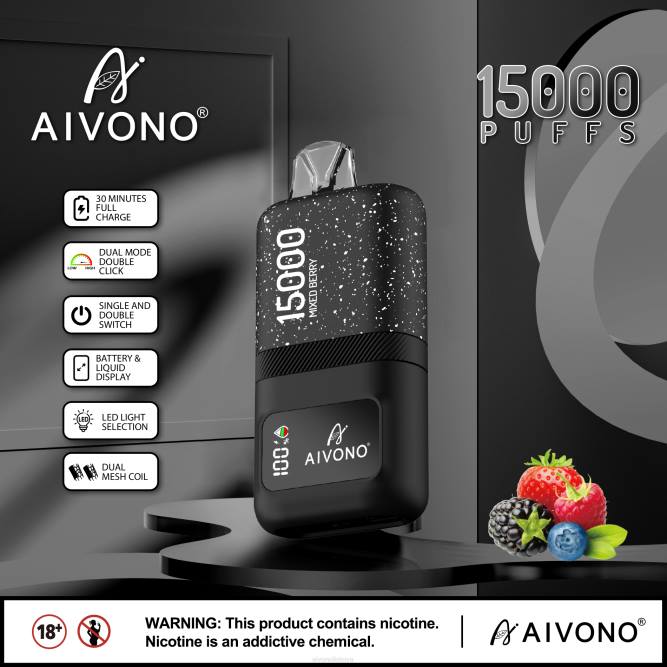 Aivono AIM magic 15 000 mišrios uogos - L68X67 Aivono Puffs