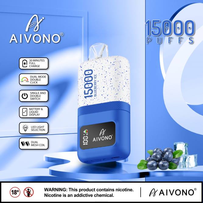 Aivono AIM magic 15 000 mėlynių ledų - L68X68 Aivono Vape Review