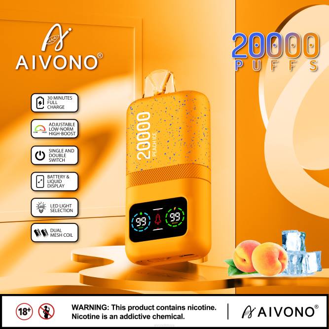 Aivono AIM magic 20 000 persikų ledas - L68X85 Aivono Puffs