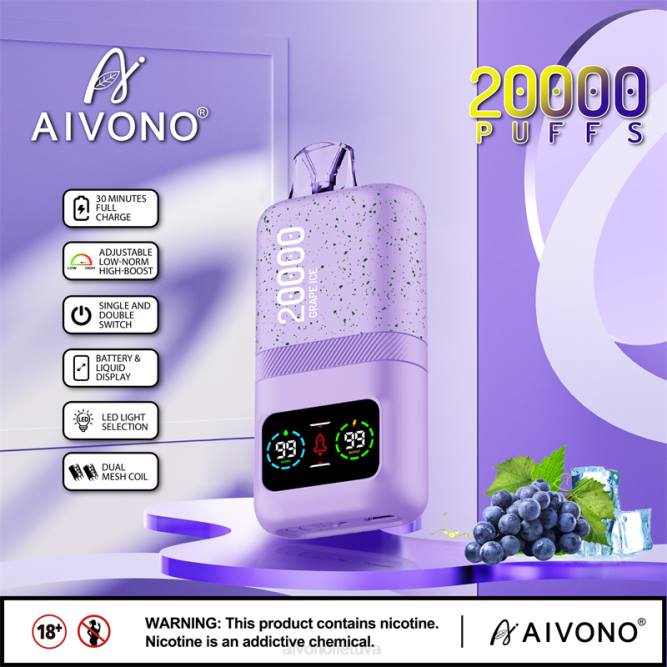 Aivono AIM magic 20 000 vynuogių ledas - L68X86 Aivono Vape Review