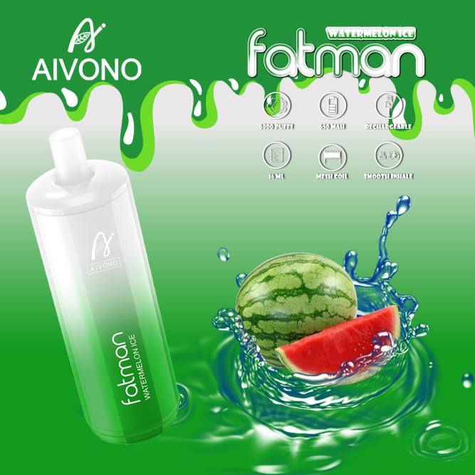 Aivono FATMAN 6800 arbūzų ledas - L68X28 Aivono Puffs