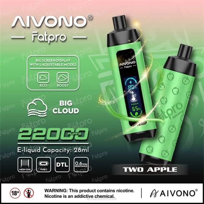 Aivono Fatpro 22000 du obuoliai - L68X1 Aivono Puffs