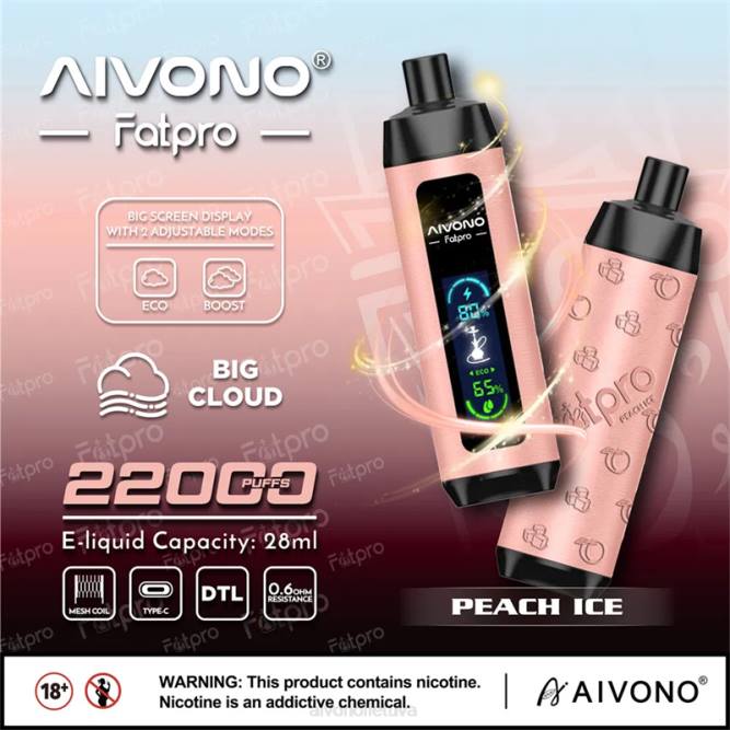Aivono Fatpro 22000 persikų ledas - L68X5 Aivono Vape Review