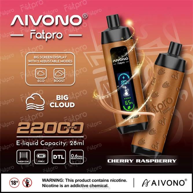 Aivono Fatpro 22000 vyšninė avietė - L68X4 Aivono Puffs