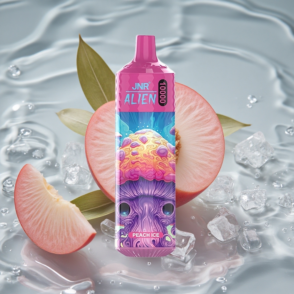 JNR Alien 10000 Puffs 20ml Skystis Persikų Ledas Vienkartinis Vape