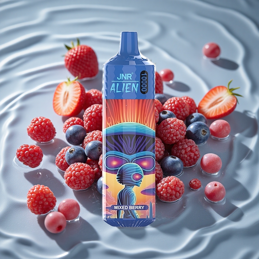 JNR Alien 10000 Puffs 850 mAh Akumuliatorius Vienkartinis Vape Mėlyna Uoga