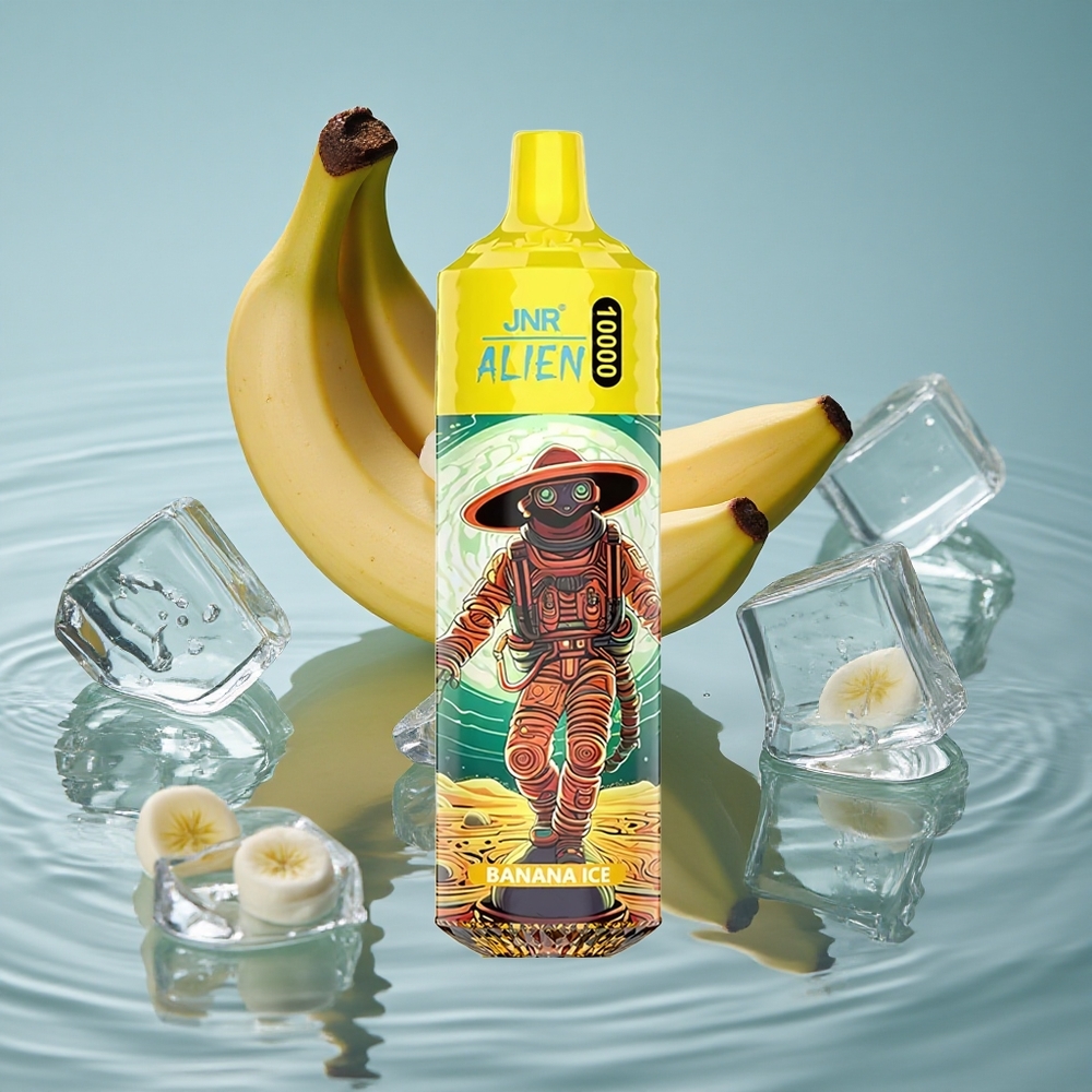 JNR Alien 10000 Puffs 850mAh Akumuliatorius Puffs Bananas Ledas