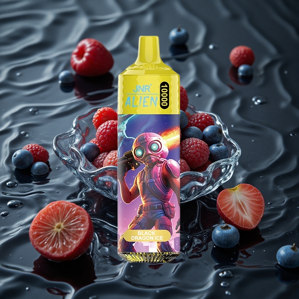 JNR Alien 10000 Puffs 850mAh Akumuliatorius Vienkartinis Vape Juodojo Drakono Ledas