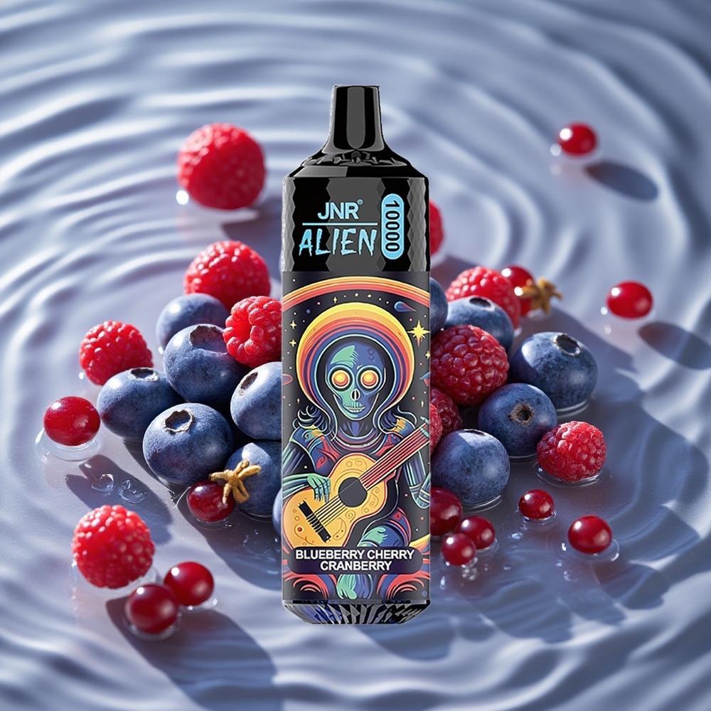 JNR Alien 10000 Puffs 850mAh Akumuliatorius Vienkartinis Vape Mėlyna Uoga Vyšnia Spanguolė