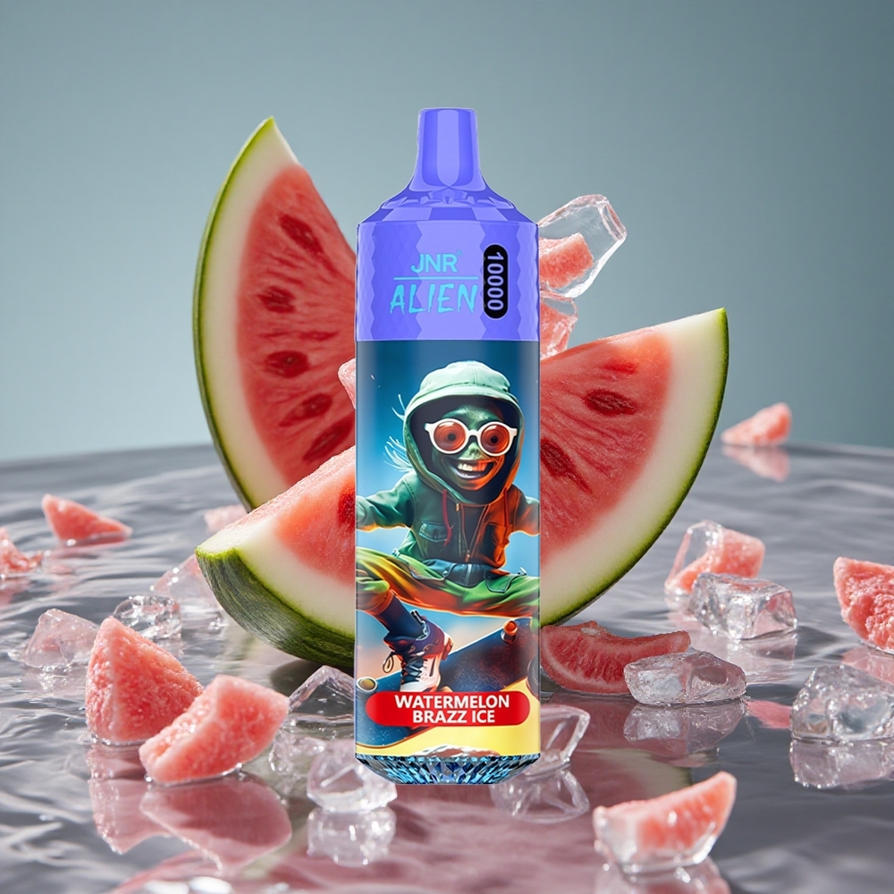 JNR Alien 10000 Puffs 850mAh Baterija Vienkartinis Vape Arbūzas Brazz Ledas